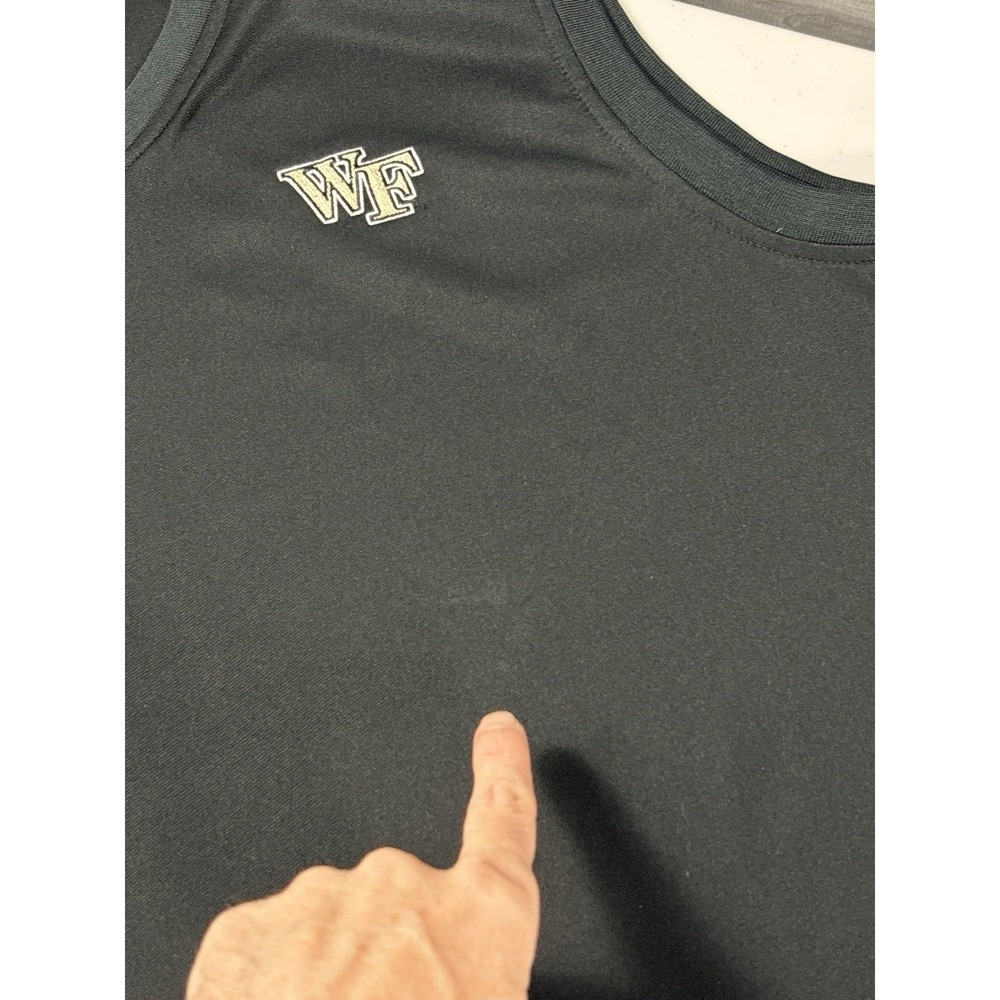 Vintage Nike Wake Forrest Sweater Vest Mens  XL Black V Neck Pullover Coach - Picture 5 of 8